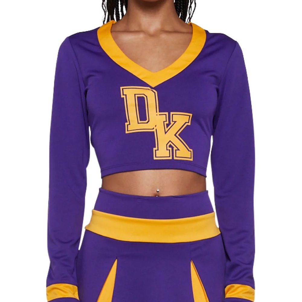 Dolls Kill Purple and Yellow Cheerleader Set Halloween Costume Jennifer’s Body